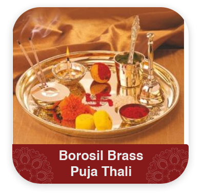 Borosil Puja Thali brass