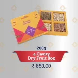 Customised Cookie Man 4 cavity Dry Fruit Box 200g