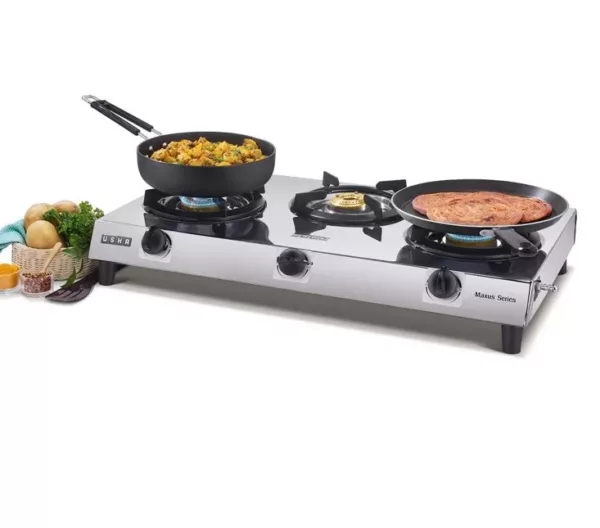 Usha 3 Burner glass top cooktop -Maxus GS3001