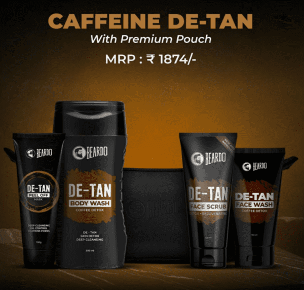 Beardo Caffeine De-tan with premium pouch
